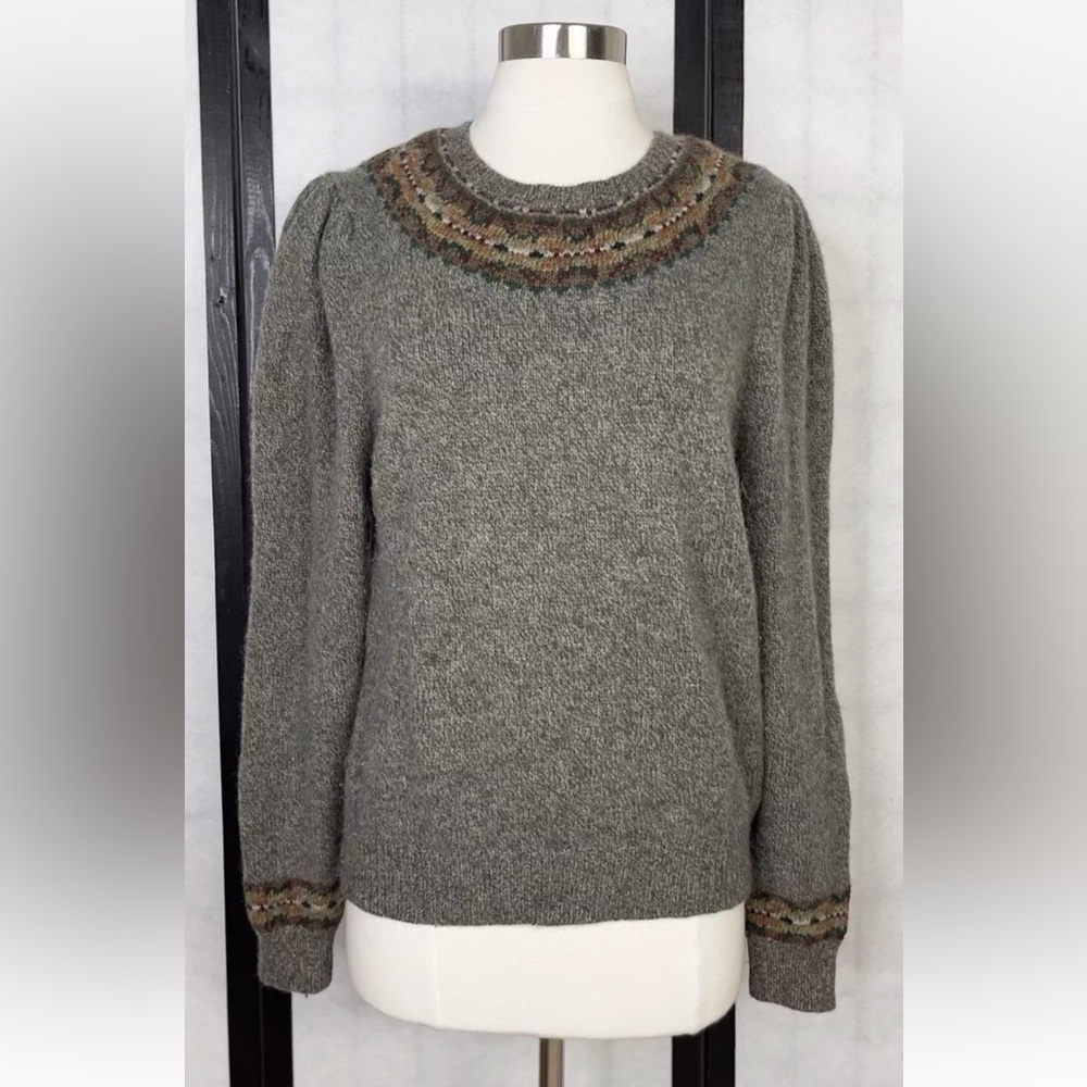 Polo by Ralph Lauren Gray Sweater with Brown Accents